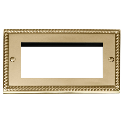GCBR312 Deco Double Plate (Quad Media Module Apert