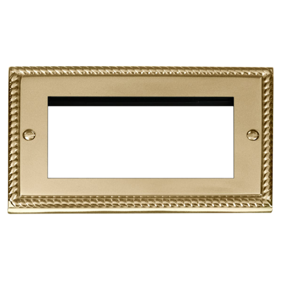 GCBR312 Deco Double Plate (Quad Media Module Apert