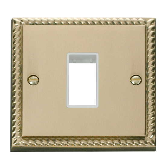 GCBR401WH Deco 1 Gang Plate Single Aperture - Whit