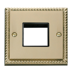GCBR402BK Deco 1 Gang Plate Twin Aperture - Black