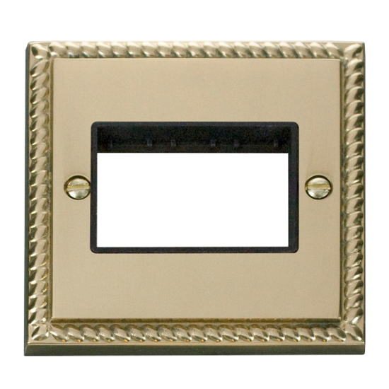 GCBR403BK Deco 1 Gang Plate Triple Aperture - Blac