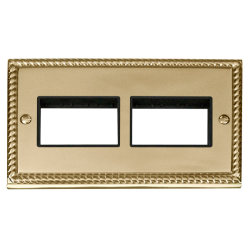 GCBR406BK Deco 2 Gang Plate (3 x 3) Aperture - Bla
