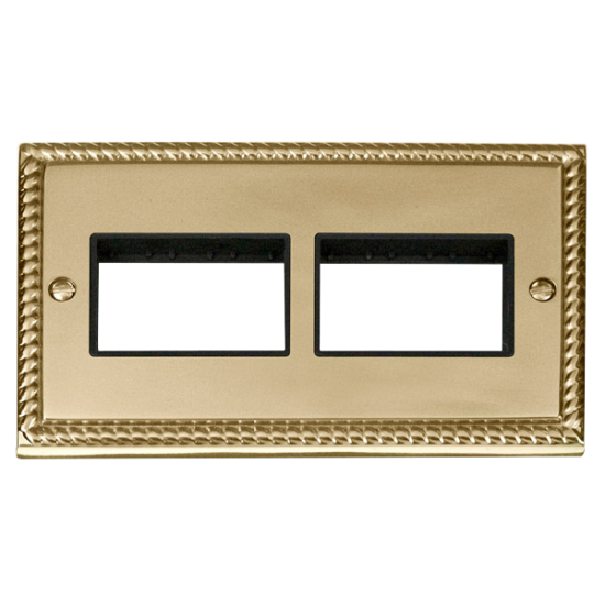 GCBR406BK Deco 2 Gang Plate (3 x 3) Aperture - Bla