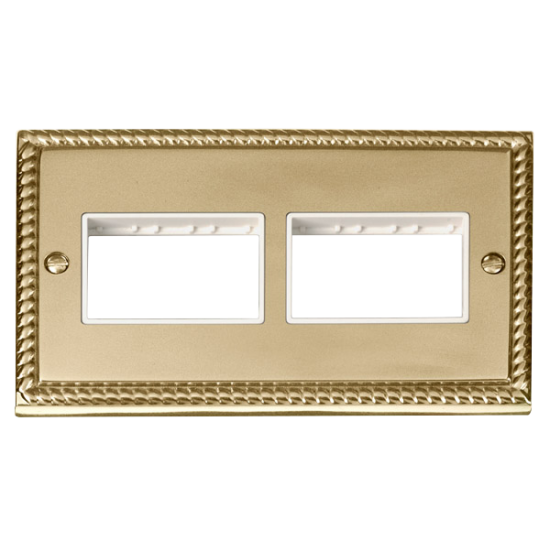 GCBR406WH Deco 2 Gang Plate (3 x 3) Aperture - Whi