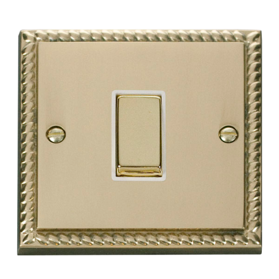 GCBR411WH Deco 1 Gang 2 Way 'Ingot' 10AX Switch -