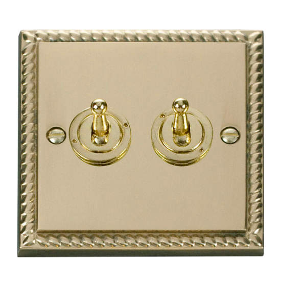 GCBR422 Deco 2 Gang 2 Way 10AX Toggle Switch