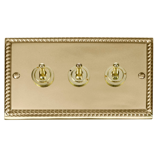 GCBR423 Deco 3 Gang 2 Way 10AX Toggle Switch