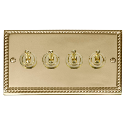 GCBR424 Deco 4 Gang 2 Way 10AX Toggle Switch