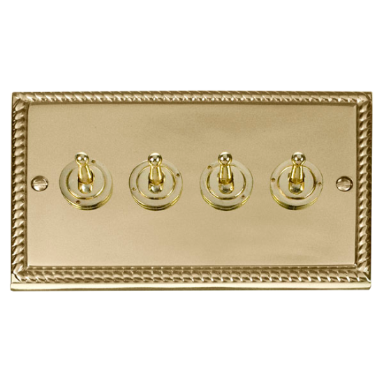 GCBR424 Deco 4 Gang 2 Way 10AX Toggle Switch