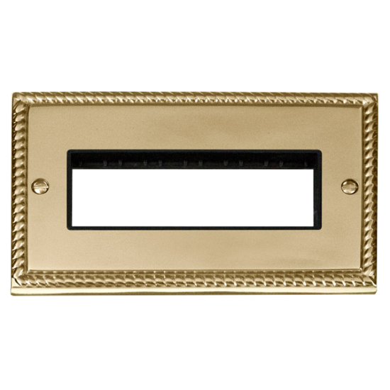 GCBR426BK Deco 2 Gang Plate 6 In-Line Aperture - B