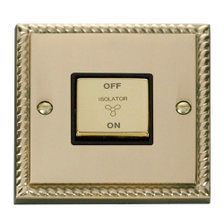 GCBR520BK Deco 10A 1 Gang 'Ingot' 3 Pole Fan Isola