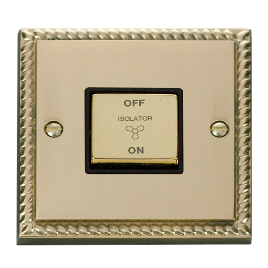 GCBR520BK Deco 10A 1 Gang 'Ingot' 3 Pole Fan Isola