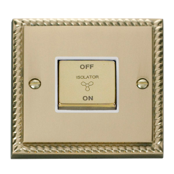 GCBR520WH Deco 10A 1 Gang 'Ingot' 3 Pole Fan Isola