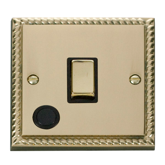 GCBR522BK Deco 20A 1 Gang DP 'Ingot' Switch With F