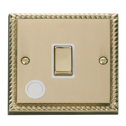 GCBR522WH Deco 20A 1 Gang DP 'Ingot' Switch With F