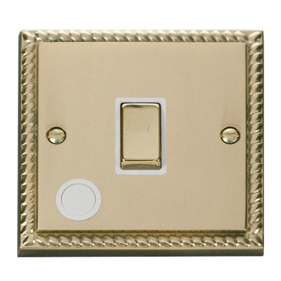 GCBR522WH Deco 20A 1 Gang DP 'Ingot' Switch With F
