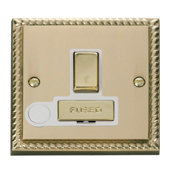 GCBR551WH Deco 13A Fused 'Ingot' Switched Connecti