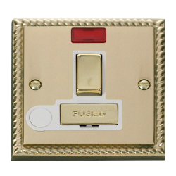 GCBR552WH Deco 13A Fused 'Ingot' Switched Connecti
