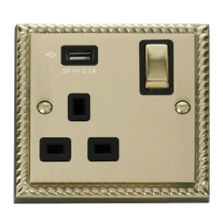 GCBR571UBK Deco 1G SKT USB 2.1A DECO