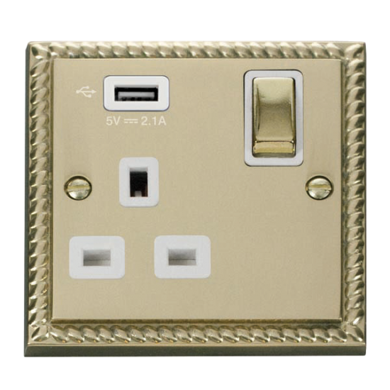 GCBR571UWH Deco 1G SKT USB 2.1A DECO