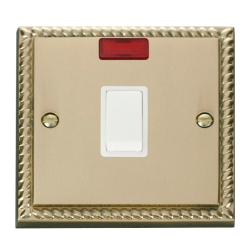 GCBR623WH Deco 20A 1 Gang DP Switch + Neon - White