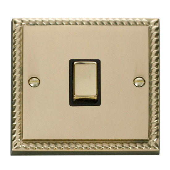 GCBR722BK Deco 20A 1 Gang DP 'Ingot' Switch - Blac