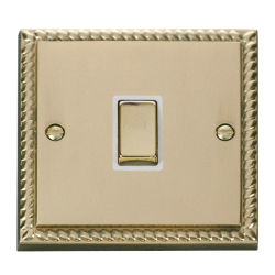 GCBR722WH Deco 20A 1 Gang DP 'Ingot' Switch - Whit