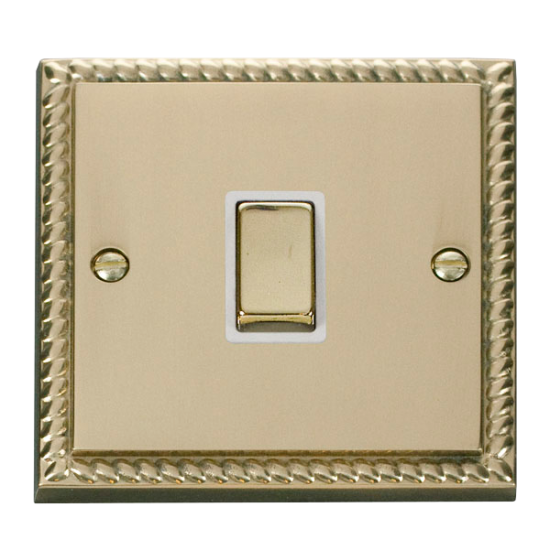 GCBR722WH Deco 20A 1 Gang DP 'Ingot' Switch - Whit