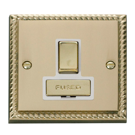 GCBR751WH Deco 13A Fused 'Ingot' Switched Connecti