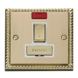 GCBR752WH Deco 13A Fused 'Ingot' Switched Connecti