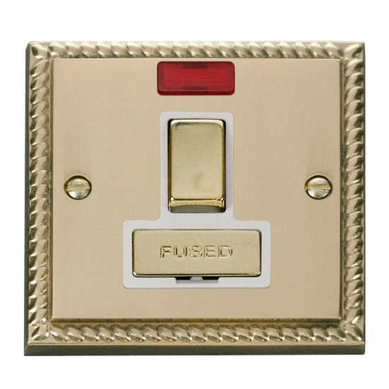 GCBR752WH Deco 13A Fused 'Ingot' Switched Connecti