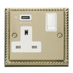 GCBR771UWH Deco 1G SKT USB 2.1A DECO