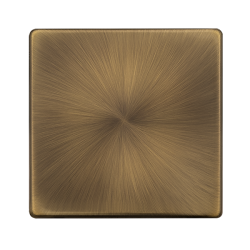 Scolmore Click Definity Complete SFAB060 1 Gang Blank Plate Antique Brass Screwless