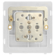 Scolmore Click Definity Complete SFAB065BK Single Non Isolated Coax Outlet Antique Brass Screwless Black insert
