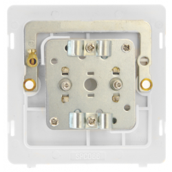 Scolmore Click Definity Complete SFAB066BK Twin Non Isolated Coax Outlet Antique Brass Screwless Black Insert