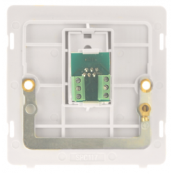 Scolmore Click Definity Complete SFAB115BK Single RJ11 Telephone Outlet Antique Brass Screwless Black Insert
