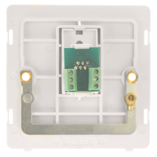 Scolmore Click Definity Complete SFAB115BK Single RJ11 Telephone Outlet Antique Brass Screwless Black Insert