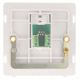 Scolmore Click Definity Complete SFAB115BK Single RJ11 Telephone Outlet Antique Brass Screwless Black Insert