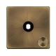 Scolmore Click Definity Complete SFAB141PL 1 Gang Unfurnished Dimmer Plate and Knobs Antique Brass Screwless