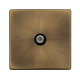 Scolmore Click Definity Complete SFAB156BK Non Isolated Single Satellite Outlet Antique Brass Screwless