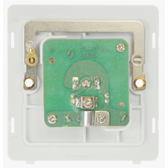 Scolmore Click Definity Complete SFAB158BK Single Isolated Coaxial Outlet Antique Brass Screwless Black Insert