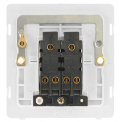 Scolmore Click Definity Complete SFAB412BK 10 Amp Ingot 2 Gang Double 2 Way Switch Antique Brass Screwless