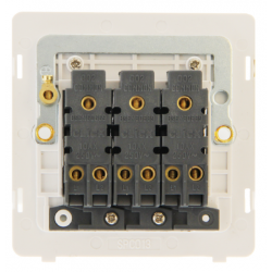 Scolmore Click Definity Complete SFAB413BK 10 Amp Ingot 3 Gang 2 Way Switch Antique Brass Screwless