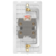 Scolmore Click Definity Complete SFAB503BK 50 Amp Ingot 2 Gang Double Pole Switch With Neon Antique Brass Screwless Black inserts