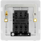 Scolmore Click Definity Complete SFAB520BK 10 Amp Ingot 3 Pole Fan Isolation Switch Antique Brass Screwless Black Insert