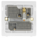 Scolmore Click Definity Complete SFAB535BK 13 Amp Ingot 1 Gang Double Pole Switched Socket Antique Brass Screwless Black Insert