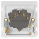 Scolmore Click Definity Complete SFAB550BK 13 Amp Ingot Fused Connection Unit With Optional Flex Outlet Antique Brass Screwless Black Insert