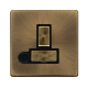 Scolmore Click Definity Complete SFAB551BK 13Amp Ingot Switched Fused Connection Unit With Flex Outlet Antique Brass Screwless