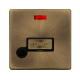 Scolmore Click Definity Complete SFAB553BK 13 Amp Ingot Fused Connection Unit With Neon and Optional Flex Outlet Antique Brass Screwless Black Insert