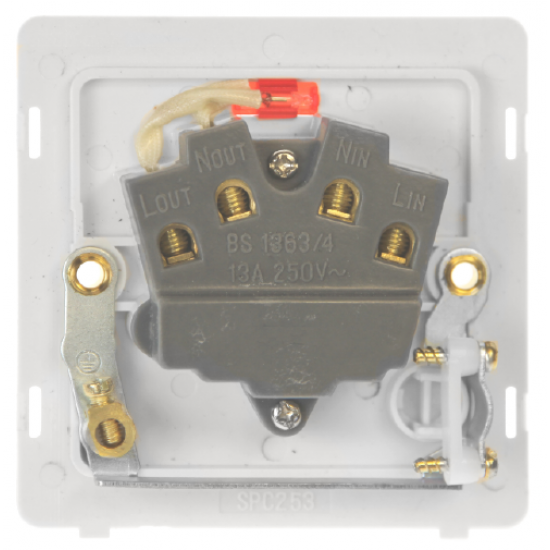 Scolmore Click Definity Complete SFAB553BK 13 Amp Ingot Fused Connection Unit With Neon and Optional Flex Outlet Antique Brass Screwless Black Insert